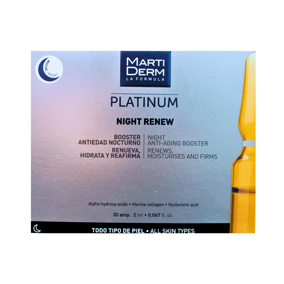 MartiDerm Platinum Night Renew ampolletas