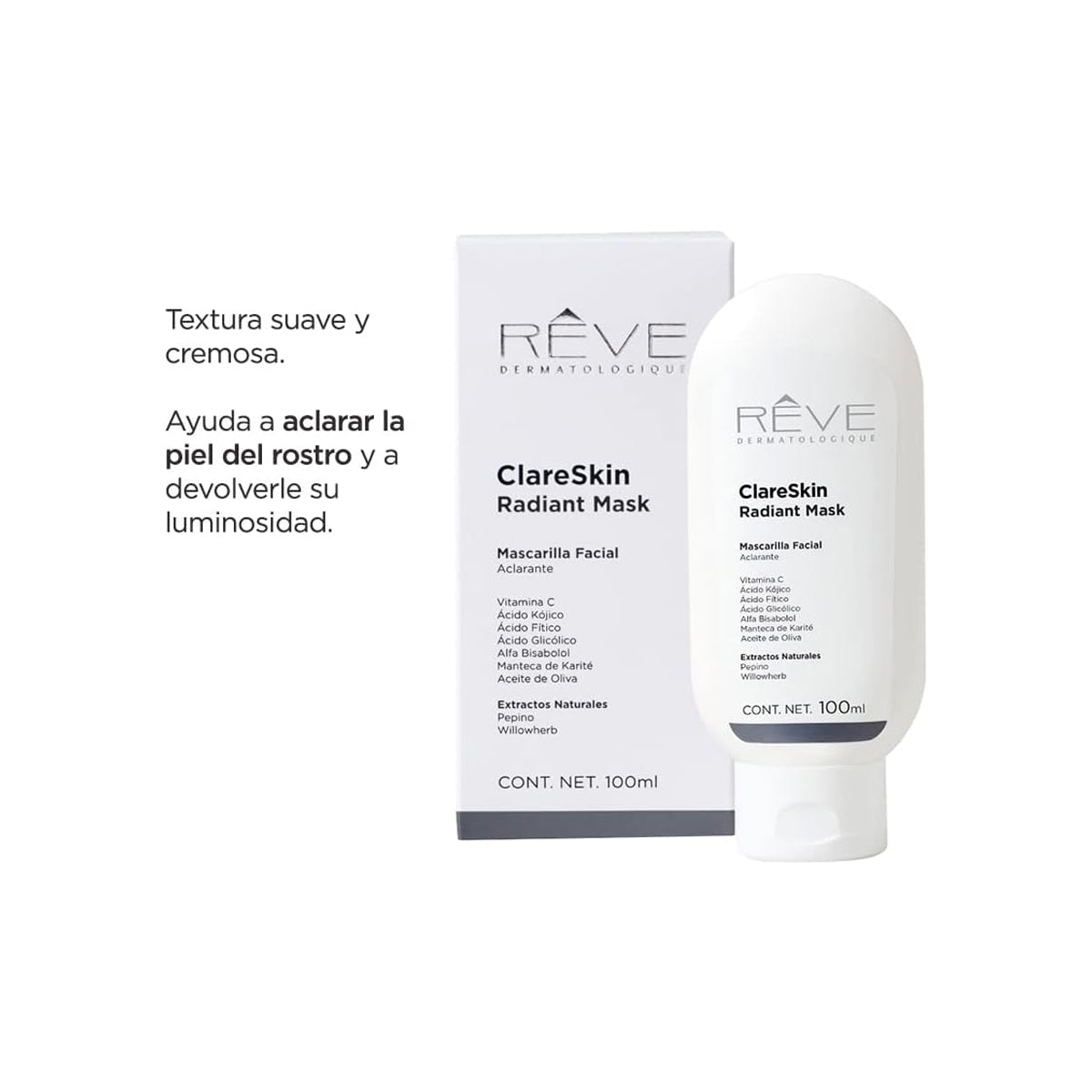 RÉVE CLARESKIN RADIANT MASK MASCARILLA FACIAL ACLARANTE 100ML