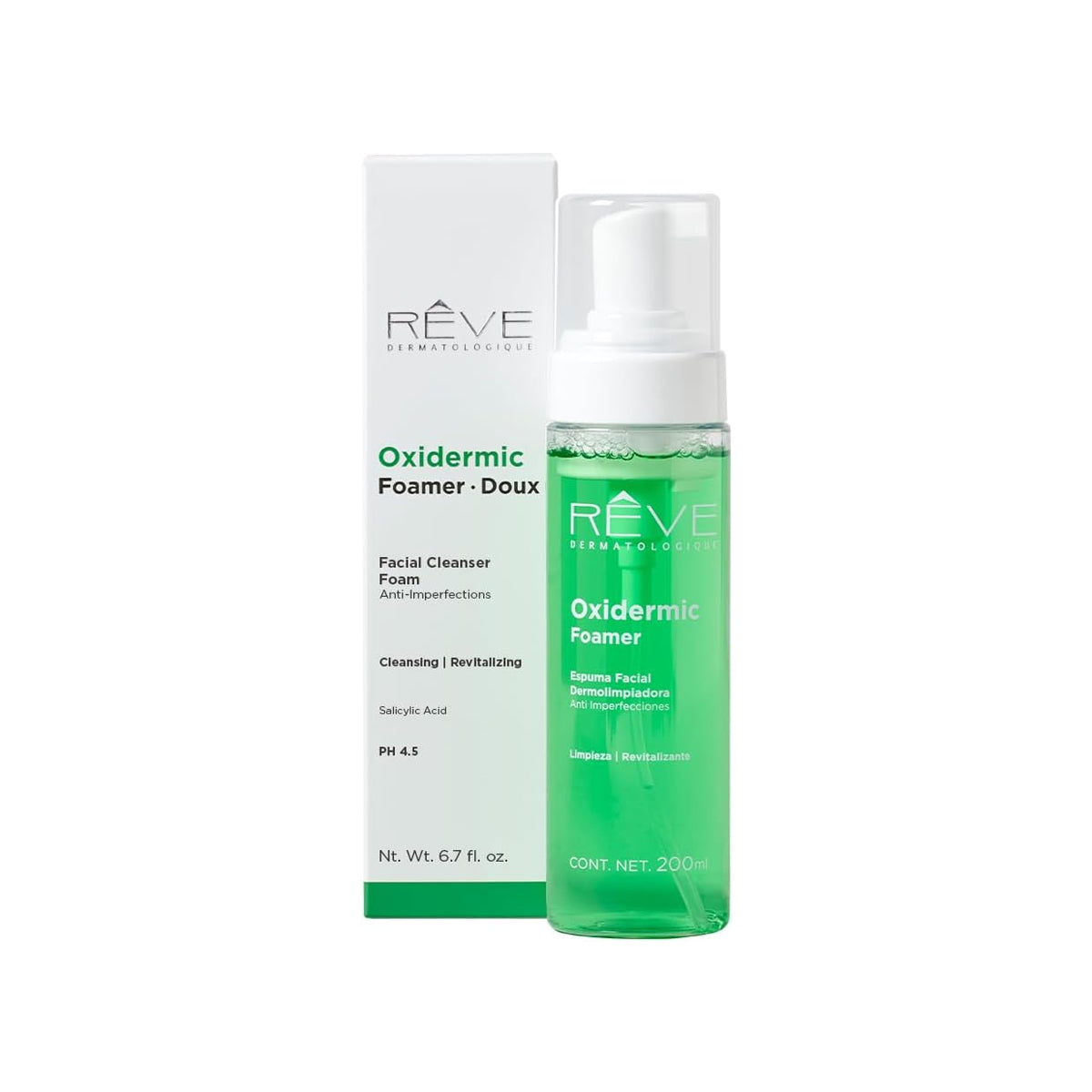 RÉVE OXIDERMIC FOAMER DOUX ESPUMA FACIAL DERMOLIMPIADORA 200ML