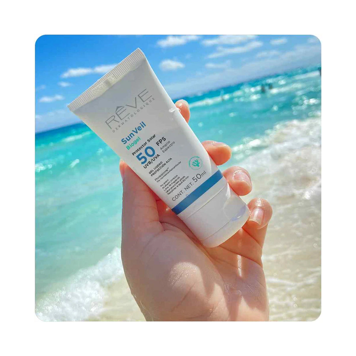 RÉVE SUNVEIL BIOGEL PROTECTOR SOLAR AMPLIO ESPECTRO GEL LIGERO SPF50+ 50ML