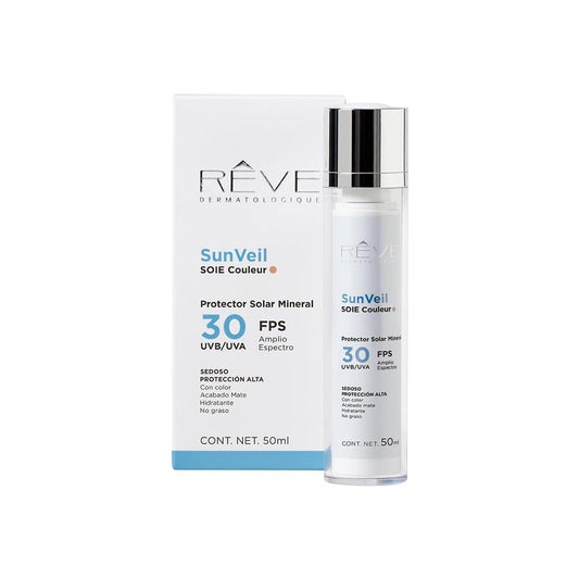 RÉVE SUNVEIL SOIE COULEUR PROTECTOR SOLAR MINERAL MATE SPF30+ 50ML