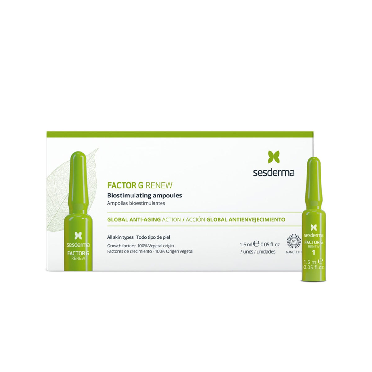 SESDERMA FACTOR G AMPOLLAS BIOESTIMULANTES 7PZ x 1.5ML