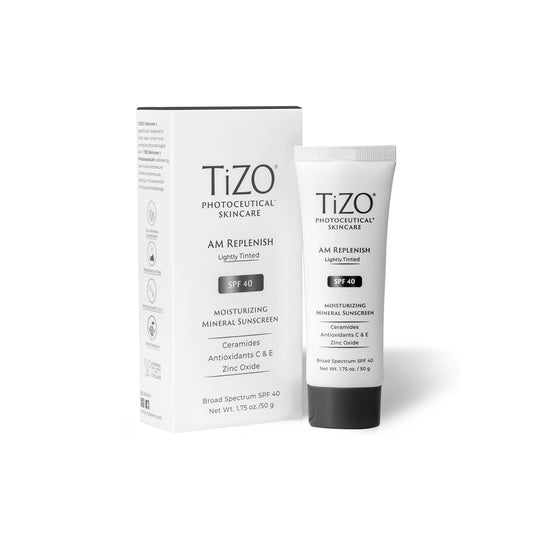 TIZO PHOTOCEUTICAL SKINCARE AM REPLENISH LIGHTLY TINTED MOISTURIZING MINERAL SCREEN SPF40+ 50GR