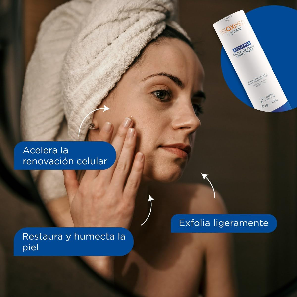 TRIOXIMED ANTIEDAD CREMA DE NOCHE CON OZONO 50GR