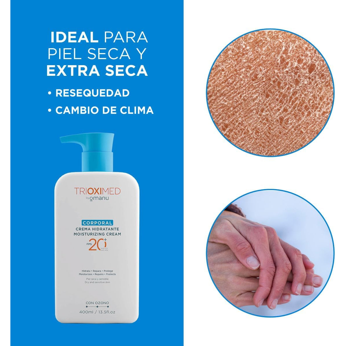 TRIOXIMED CREMA HIDRATANTE CORPORAL SPF20+ 400ML
