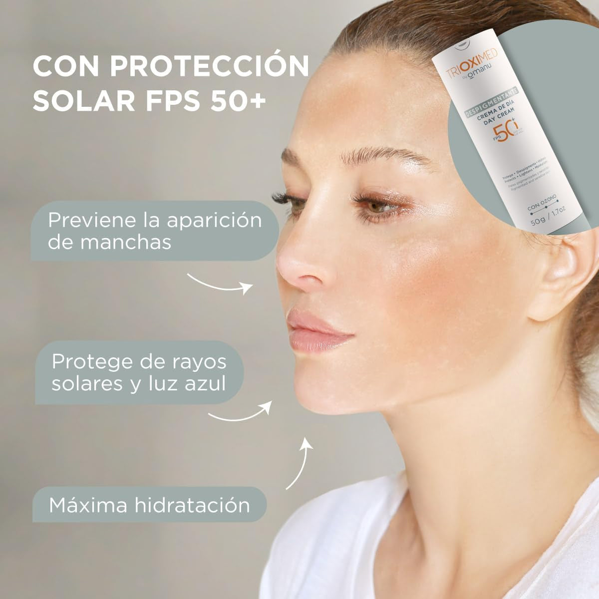 TRIOXIMED DESPIGMENTANTE CREMA DE DÍA CON OZONO SPF50+ 50GR