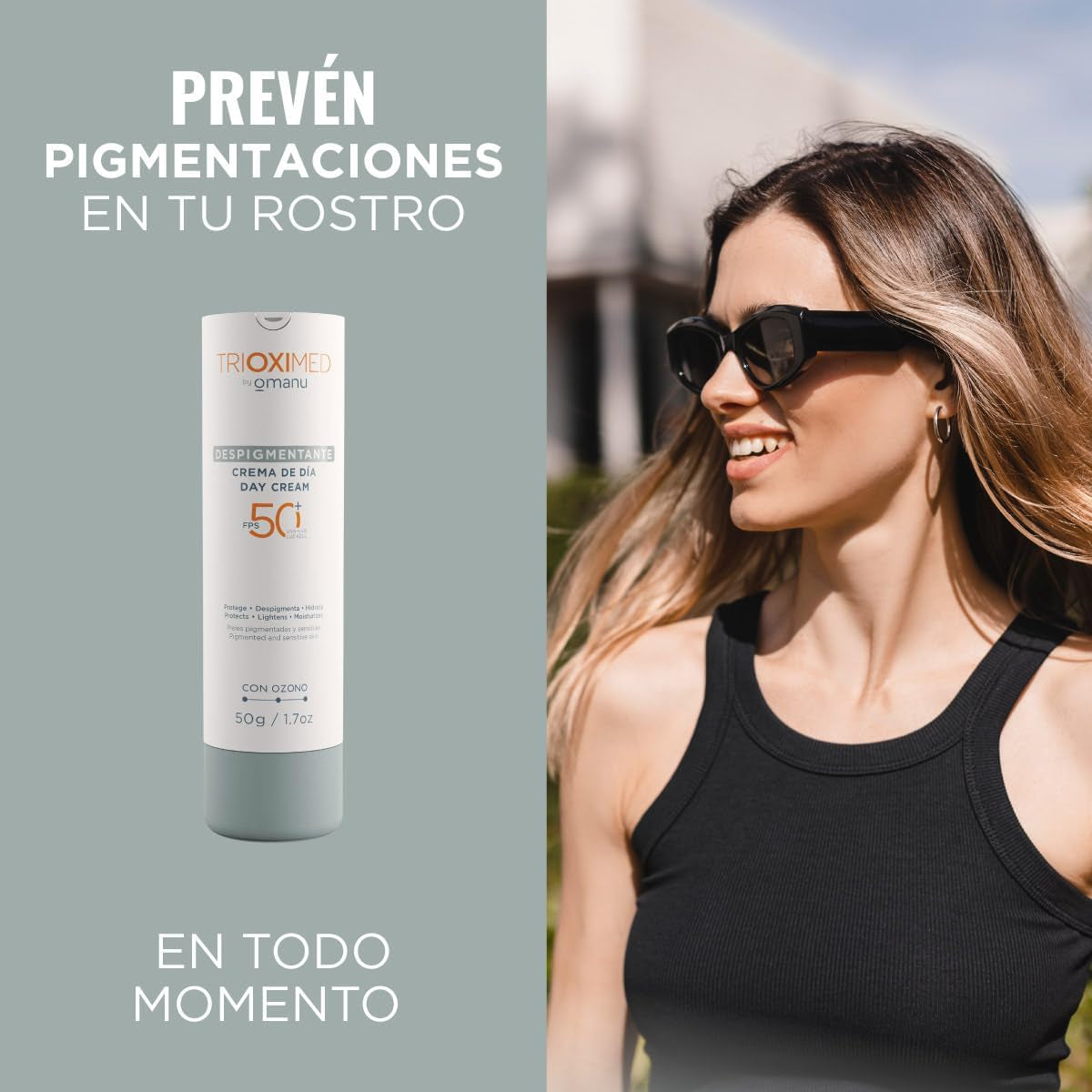 TRIOXIMED DESPIGMENTANTE CREMA DE DÍA CON OZONO SPF50+ 50GR