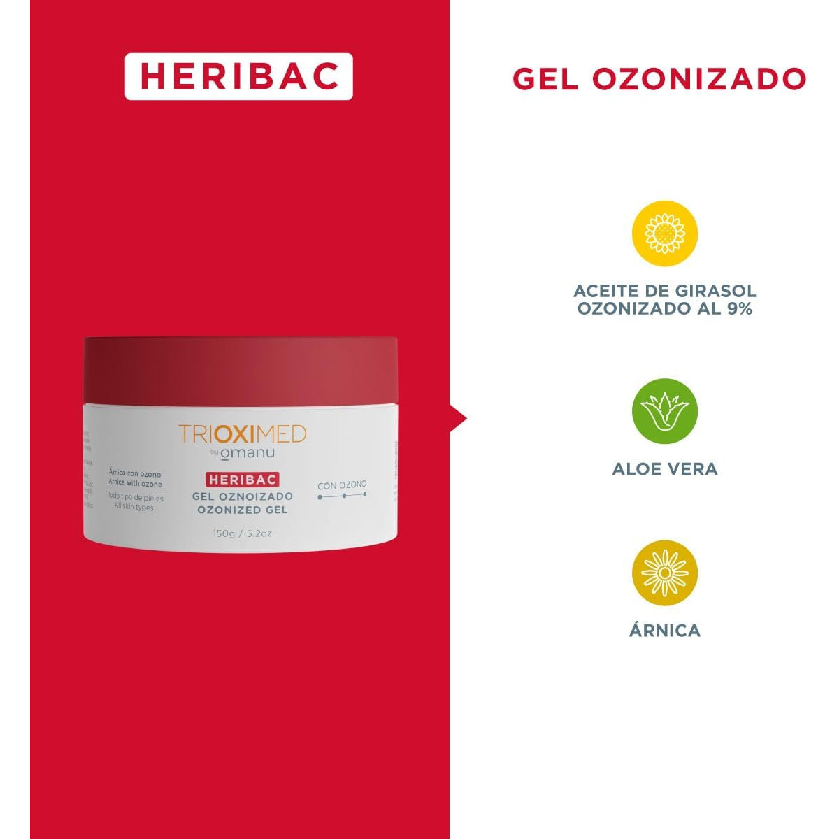 TRIOXIMED HERIBAC GEL OZONIZADO 150GR