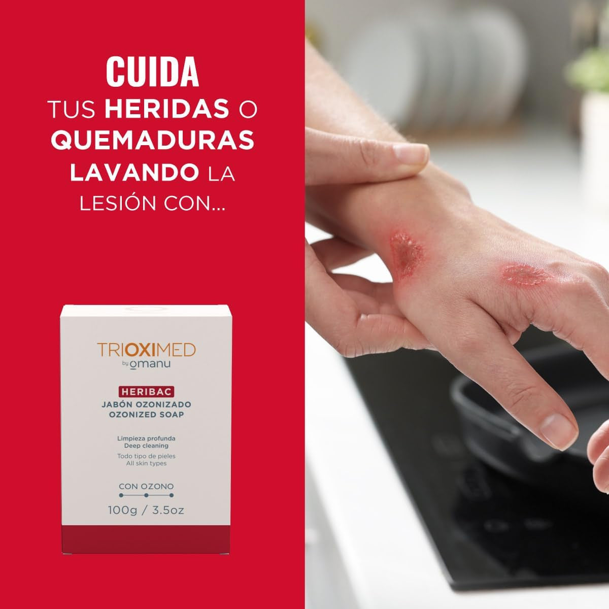 TRIOXIMED HERIBAC JABÓN OZONIZADO LIMPIEZA PROFUNDA 100GR