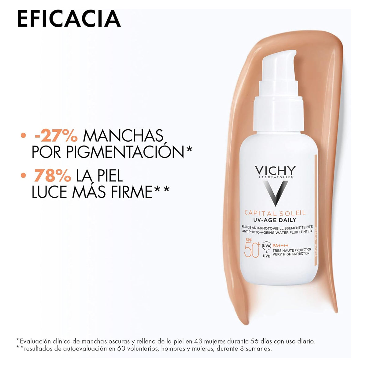 VICHY CAPITAL SOLEIL UV-AGE DAILY PROTECTOR SOLAR CON COLOR SPF50+ 40ML