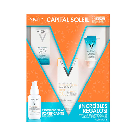 VICHY KIT CAPITAL SOLEIL PROTOCOLO SOLAR FORTIFICANTE 3PZ