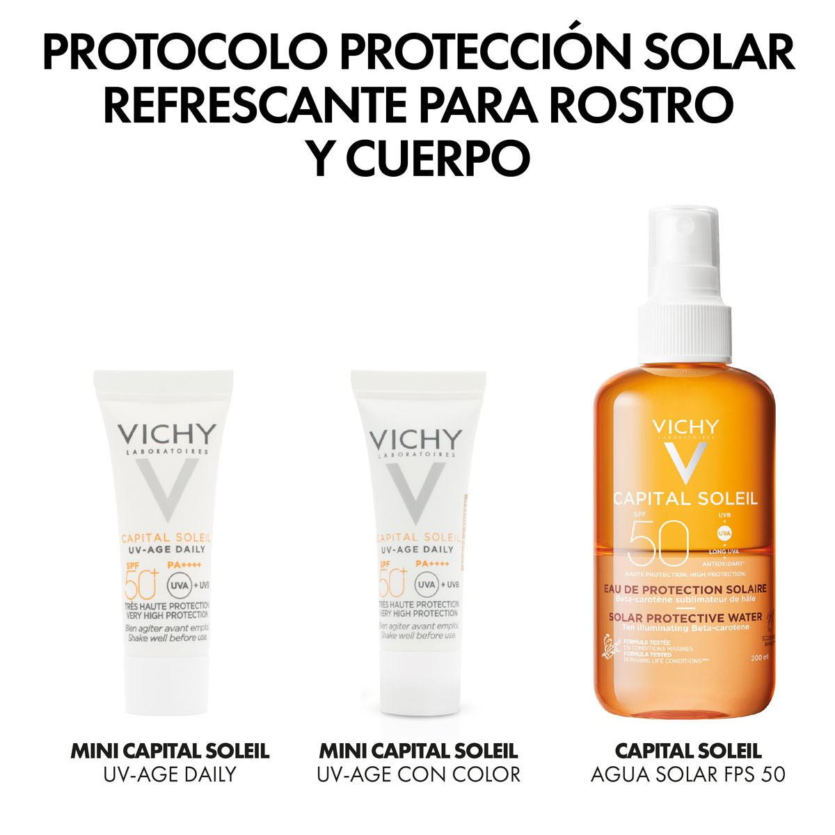 VICHY KIT CAPITAL SOLEIL PROTOCOLO SOLAR REFRESCANTE 3PZ