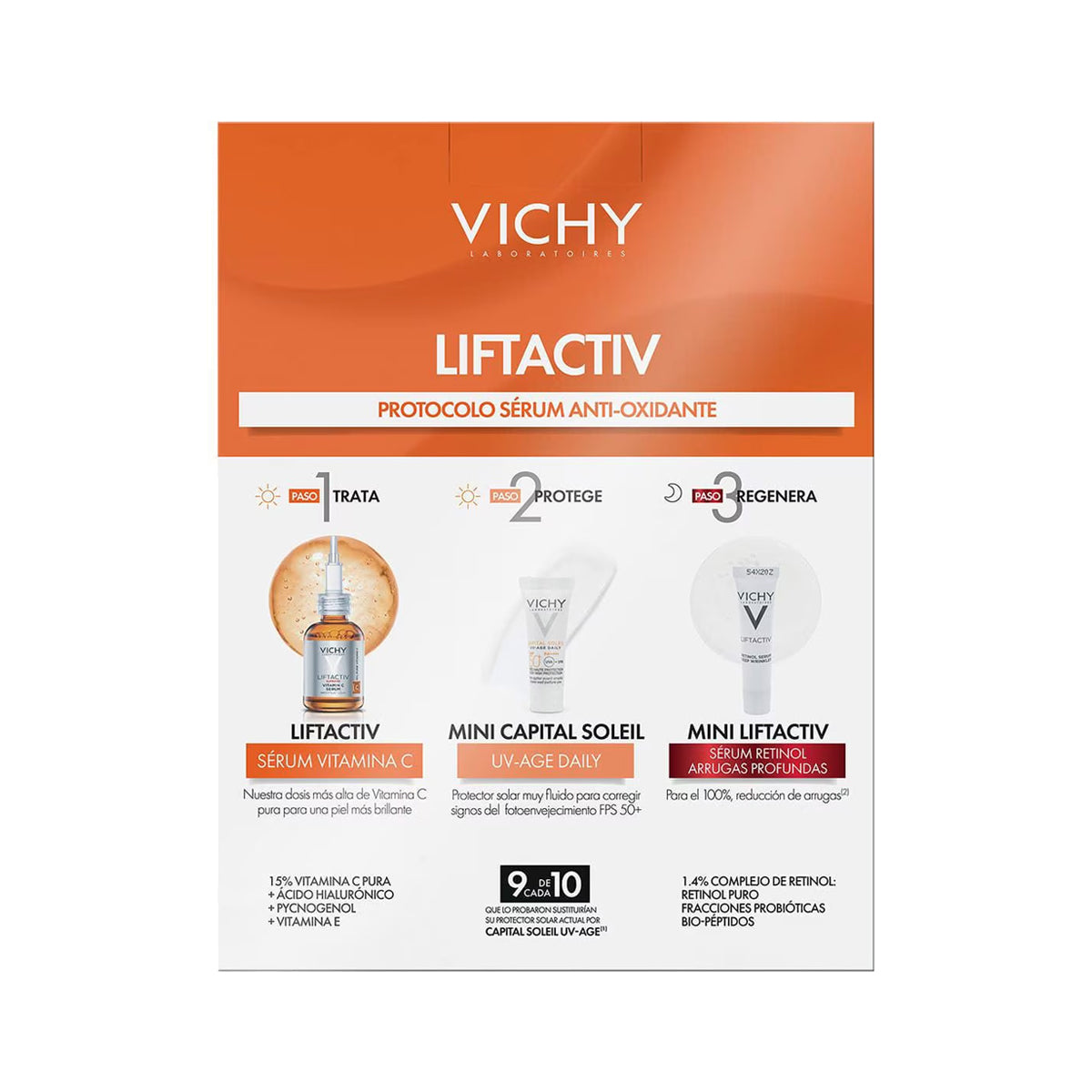 VICHY KIT LIFTACTIV PROTOCOLO SÉRUM ANTIOXIDANTE 3PZ
